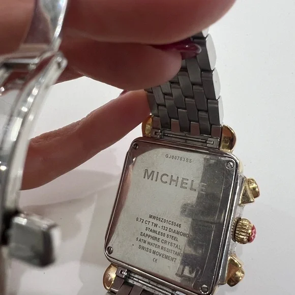 Michele Deco Two-Tone 18K Gold-Plated Diamond Watch - Picture 6 of 7